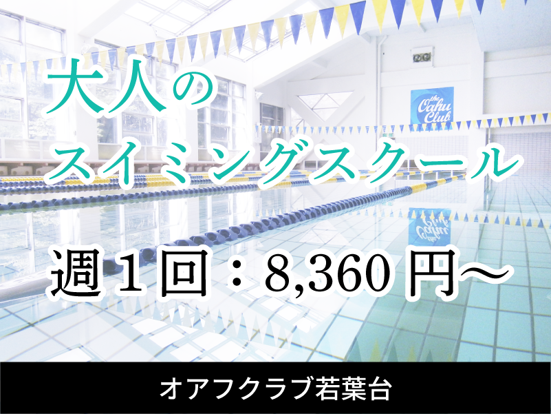 大人向けスイミングスクール　週1回8,360円～